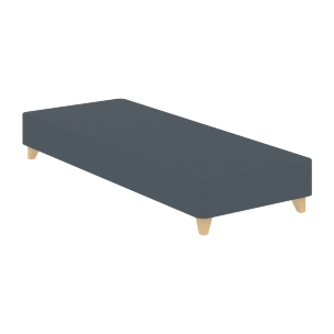 Кровать Бокс спринг со светлыми опорами BSL 820 серый 2000х800х200 MUAR