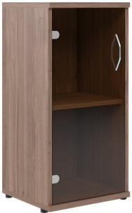 Шкаф колонка со стеклянной дверью СУ-3.2 Ясень Шимо 406*365*823