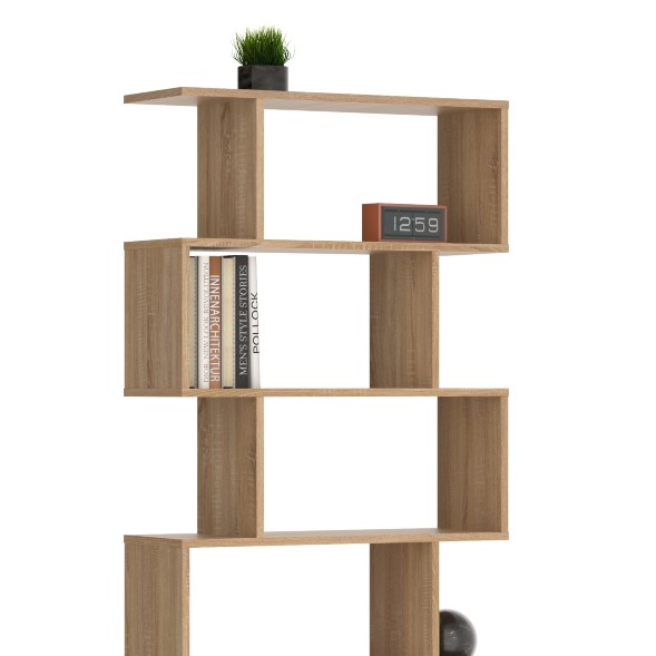 Стеллаж SH 7346 Дуб Сонома светлый 730х250х1416 COMP в Орске 