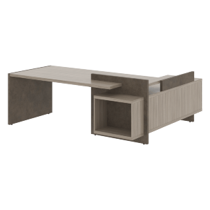 Стол СФ-531201 Дрифтвуд/Бетон чикаго темно-серый 2200х1996х840 WOOD&amp;amp;STONE