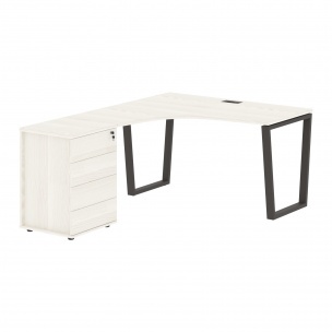 Стол эргономичный с тумбой EVCET 1318(L) 1360х1880х750 EDIS