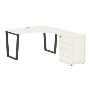 Стол эргономичный с тумбой EVCET 1318(R) 1360х1880х750 EDIS