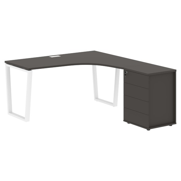 Стол эргономичный с тумбой EVCET 1518(R) 1560х1880х750 EDIS