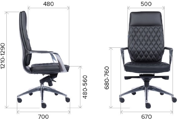 Кресло Everprof Roma Кожа Черный