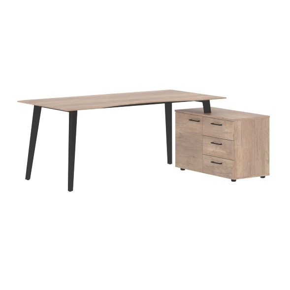 Стол руководителя с тумбой JCT 1813(R) 1800х1300х750 JAY в Орске 