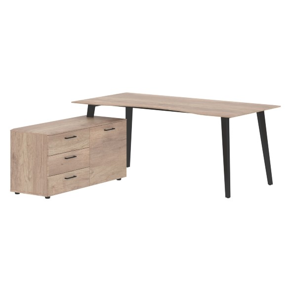 Стол руководителя с тумбой JCT 1818(L) 1800х1800х750 JAY в Орске 