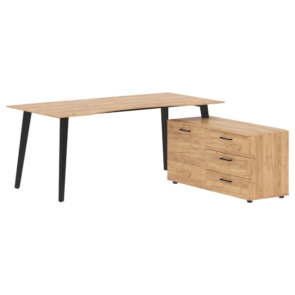 Стол руководителя с тумбой JCT 1818(R) 1800х1800х750 JAY в Орске 