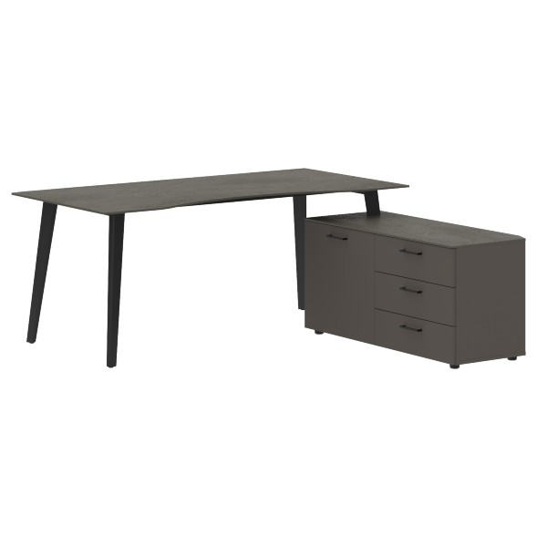 Стол руководителя с тумбой JCT 1818(R) 1800х1800х750 JAY в Орске 