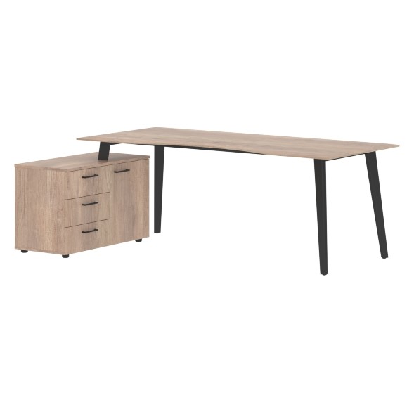 Стол руководителя с тумбой JCT 2013(L) 2000х1300х750 JAY в Орске 