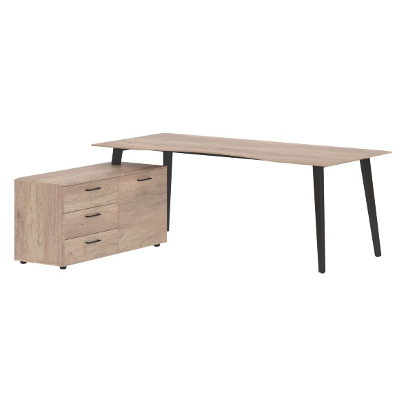 Стол руководителя с тумбой JCT 2018(L) 2000х1800х750 JAY в Орске 