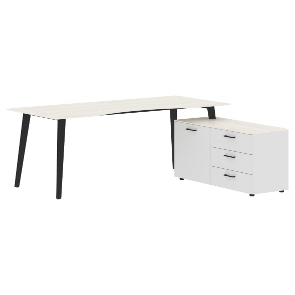 Стол руководителя с тумбой JCT 2018(R) 2000х1800х750 JAY в Орске 