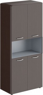 Шкаф с 2-мя комплектами глухих малых дверей и обвязкой DHC 85.4 Венге Магия 892х470х1950