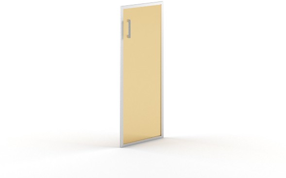 Дверь стеклянная в AL- рамке B 522(R) 420х22х1132 Матовое