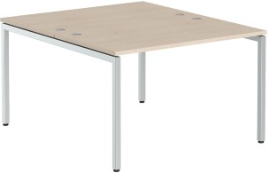 Стол 2-х местный XWST 1214 Бук Тиара/Алюминий 1200х1400х750