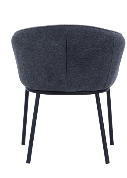 Стул Duke светло-серый/серый с черными ножками